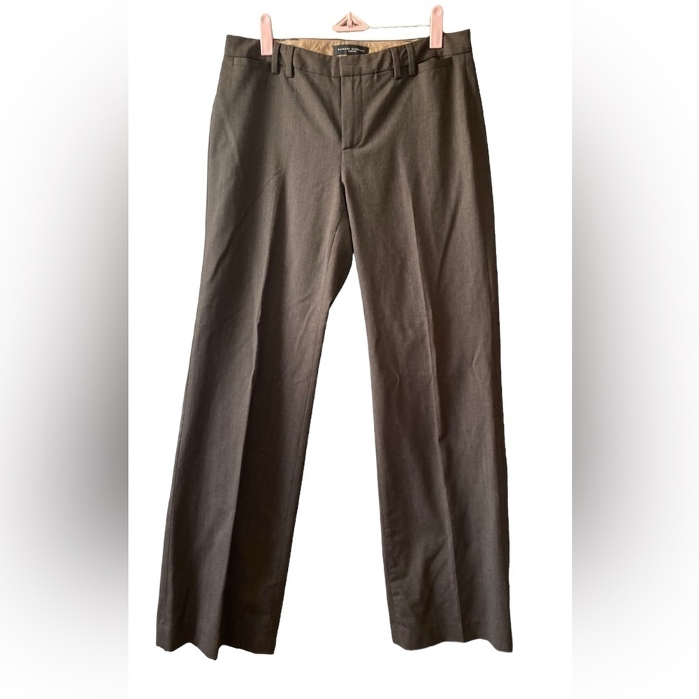 Banana Republic Womens Pants Brown Size 4 Martin Fit Career Pant Polyester Blend